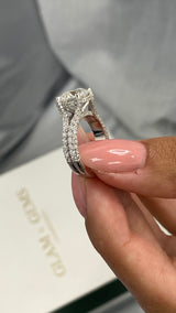Blanche Engagement Ring 3.4ct TCW, 14K Gold