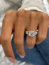 Blanche Engagement Ring 3.4ct TCW, 14K Gold