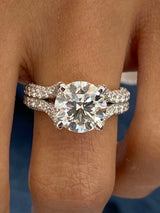 Blanche Engagement Ring 3.4ct TCW, 14K Gold