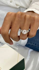 Blanche Engagement Ring 3.40 Carat White Gold