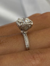 Fleur Engagement Ring 1.9ct TCW, 14K Gold