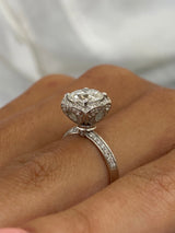Fleur Engagement Ring 1.9ct TCW, 14K Gold