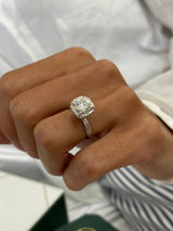 Fleur Engagement Ring 1.9ct TCW, 14K Gold