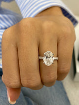 Anselma Engagement Ring 3.2ct TCW, 14K Gold