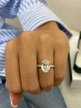 Anselma Engagement Ring 3.2ct TCW, 14K Gold