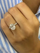 Anselma Engagement Ring 3.2ct TCW, 14K Gold