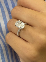 Anselma Engagement Ring 3.2ct TCW, 14K Gold