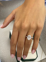 Anselma Engagement Ring 3.2ct TCW, 14K Gold