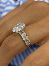Ginevra Engagement Ring 4.8ct TCW, 14K Gold