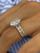 Ginevra Engagement Ring 4.8ct TCW, 14K Gold