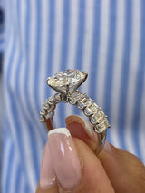 Ginevra Engagement Ring 4.80 Carat White Gold