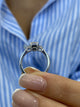 Star Engagement Ring 1.2ct TCW, 14K Gold