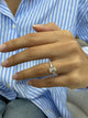 Star Engagement Ring 1.2ct TCW, 14K Gold