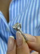 Star Engagement Ring 1.2ct TCW, 14K Gold
