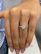 Three Stone with Micro Pave Band