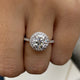 April Engagement Ring 2.05 Carat White Gold