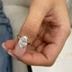 Olive Engagement Ring 3.1ct TCW, 14K Gold