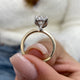 Olive Engagement Ring 3.1ct TCW, 14K Gold