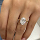 Olive Engagement Ring 3.10 Carat Yellow Gold