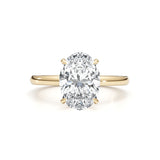 Olive Engagement Ring 3.1ct TCW, 14K Gold