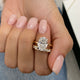 Olive Bridal Set Rings Set 4.5ct TCW, 14K Gold
