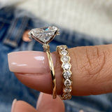 Olive Bridal Set Rings Set 4.5ct TCW, 14K Gold