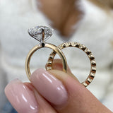 Olive Bridal Set Rings Set 4.5ct TCW, 14K Gold