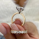 Olive Bridal Set Rings Set 4.5ct TCW, 14K Gold