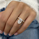 Solitaire with Hidden Halo & Matching Wedding Band