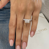 Ruth Bridal Set Rings Set 3.2ct TCW, 14K Gold