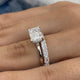Solitaire with Hidden Halo & Matching Half Eternity Band