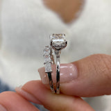 Ruth Bridal Set Rings Set 3.2ct TCW, 14K Gold