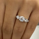 3 Stone with Pave Band