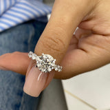Georgia Engagement Ring 4.3ct TCW, 14K Gold