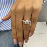 Georgia Engagement Ring 4.30 Carat White Gold