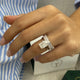 Rosa Bridal Set Rings Set 5.6ct TCW, 14K Gold