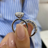 Rosa Bridal Set Rings Set 5.6ct TCW, 14K Gold