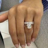 Rosa Engagement Ring 5.60 Carat White Gold
