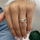 Bezel with Matching Pave Wedding Band
