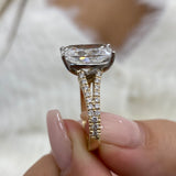 Lena Engagement Ring 4.3ct TCW, 14K Gold