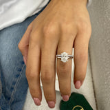 Solitaire with Hidden Halo & Matching Pave Band