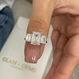 Sloane Engagement Ring 4.4ct TCW, 14K Gold