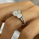Three Stone with Matching Eternity Wedding Band