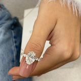 Parker Engagement Ring 4.4ct TCW, 14K Gold