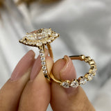 Journee Bridal Set Rings Set 3.3ct TCW, 14K Gold