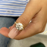 Josie Engagement Ring 3.1ct TCW, 14K Gold