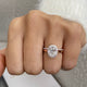 Mary-set Bridal Set Rings Set 1.6ct TCW, 14K Gold