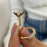 Daisy-set Bridal Set Rings Set 2.7ct TCW, 14K Gold
