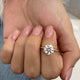 Daisy Engagement Ring 2ct TCW, 14K Gold