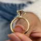 Daisy Engagement Ring 2ct TCW, 14K Gold